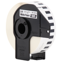 Rollo Cinta Brother DK2210 Negro sobre Blanco 29mm x 30.48mts