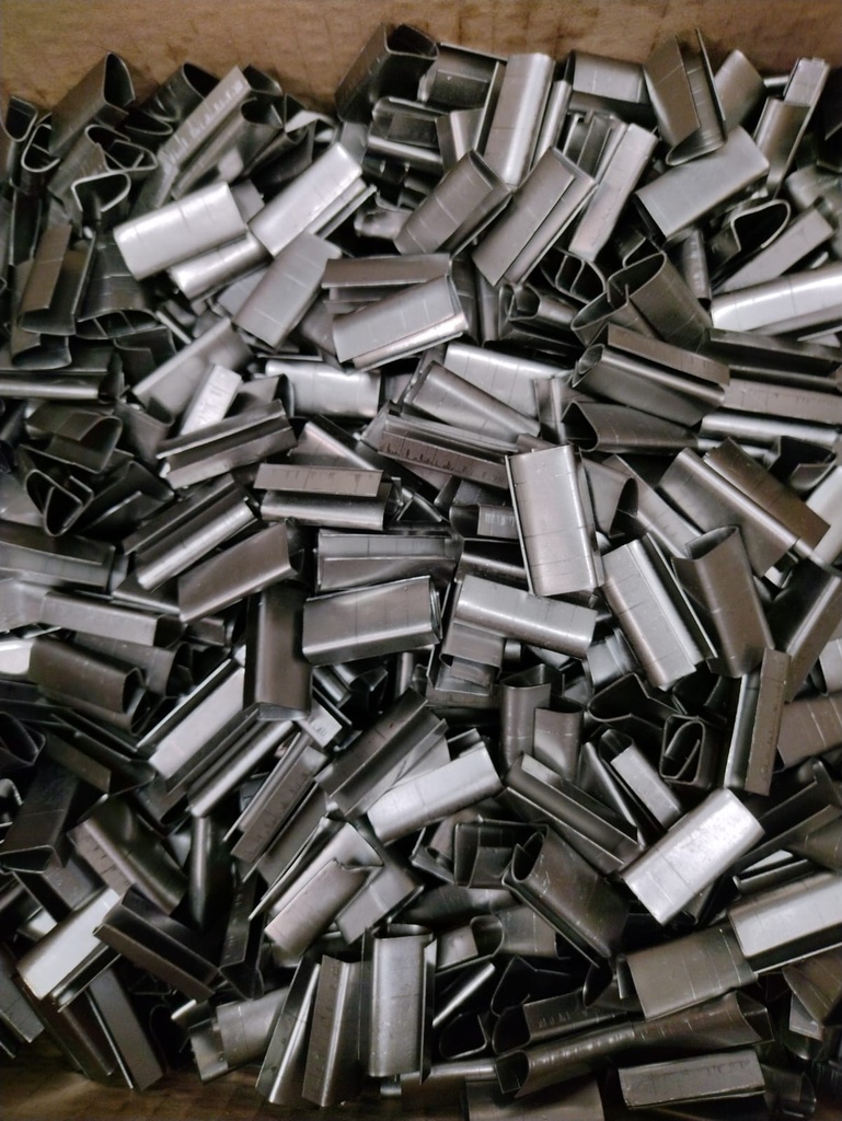 Sellos Metálicos Punteados Zunchos 12mm (1/2"), (caja 10 kg)