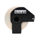 Rollo Cinta Brother DK2205 Negro sobre Blanco 62mm x 30.48mts