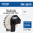 Rollo Cinta Brother DK2210 Negro sobre Blanco 29mm x 30.48mts
