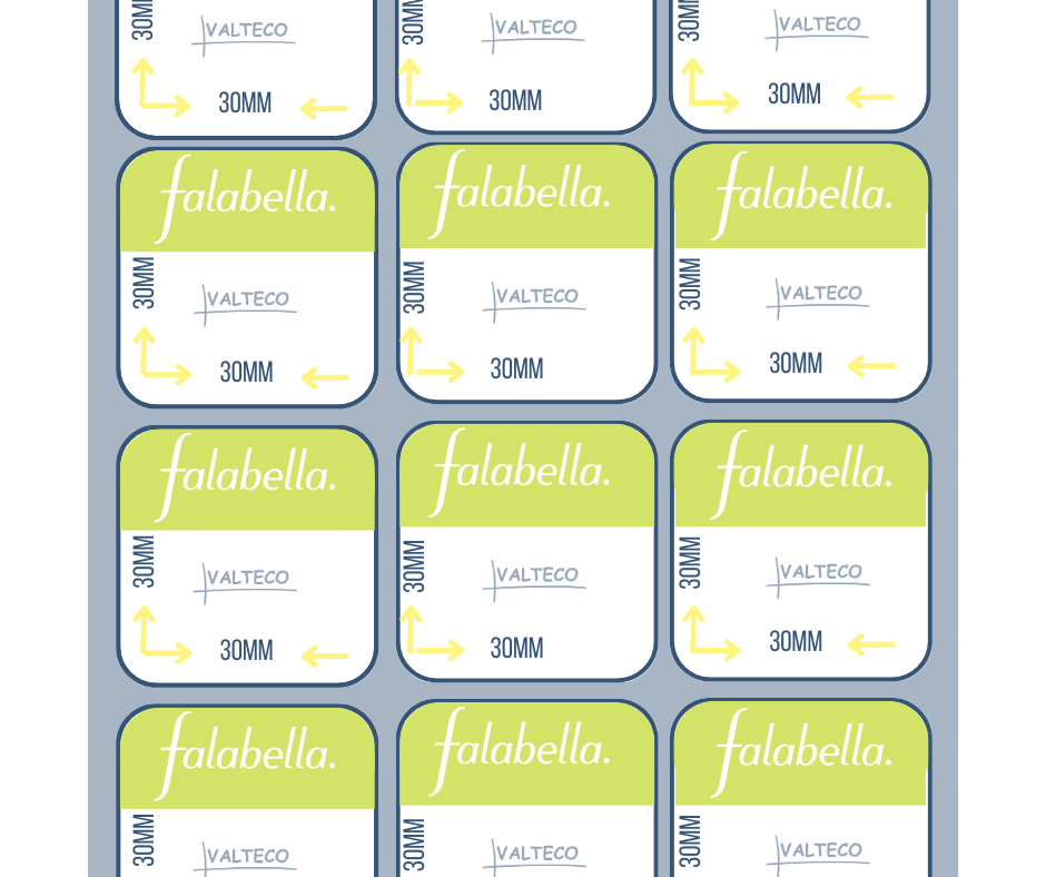 Rollo Etiquetas Autoadhesivas Impresa Falabella SB 30x30 B1 S3 3600 et/r
