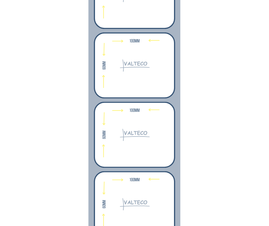 Rollo Etiquetas Autoadhesivas Blanca Transfer 60x100 B3 S1 1900 et/r