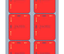 Rollo Etiquetas Autoadhesivas Roja PP 70x50 B1 S2 1600 et/r