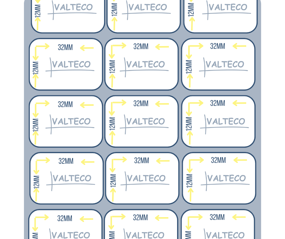 Rollo Etiquetas Autoadhesivas Blanca PP 12x32 B3 S3 30000 et/r