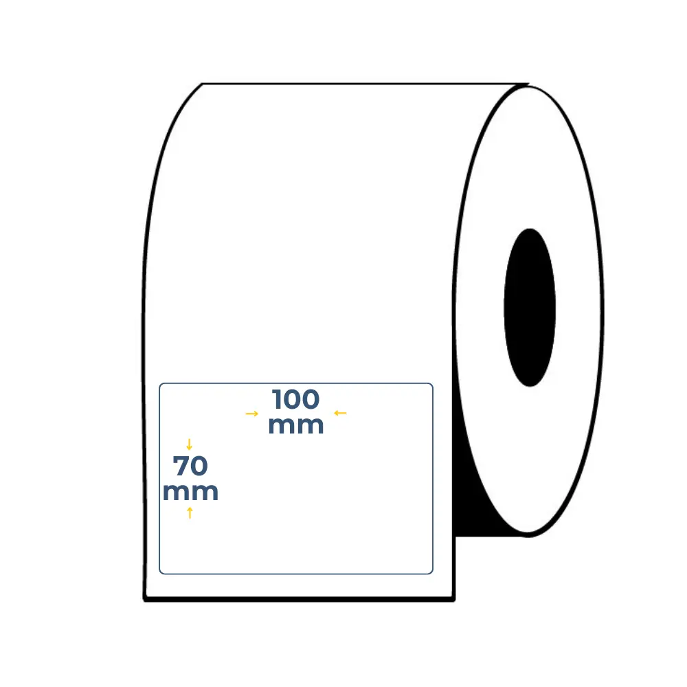 CAJA 4 ROLLOS ETIQUETAS AUTOADHESIVAS BLANCA SB 70X100 B3" S1 1700 ET/R