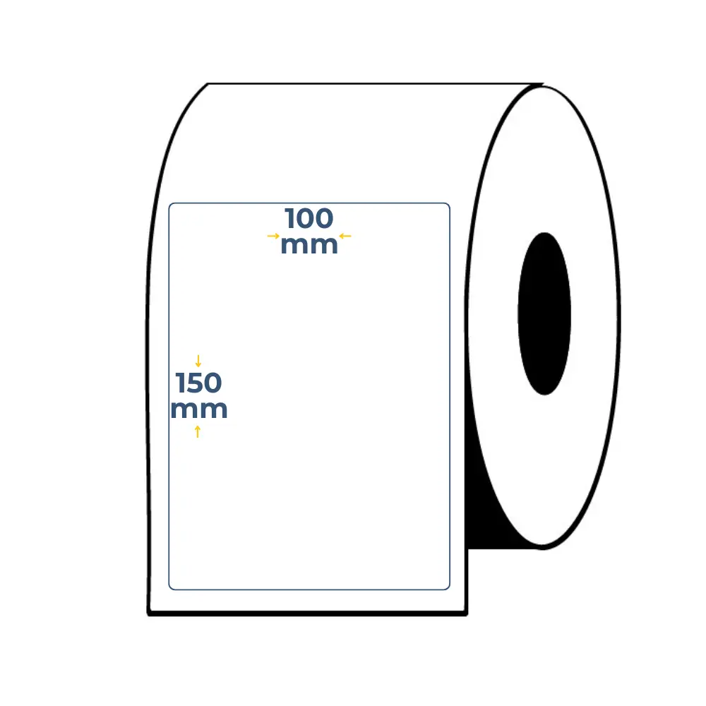 CAJA 4 ROLLOS ETIQUETAS AUTOADHESIVAS BLANCA SB 150X100 B3 S1 800 ET/R