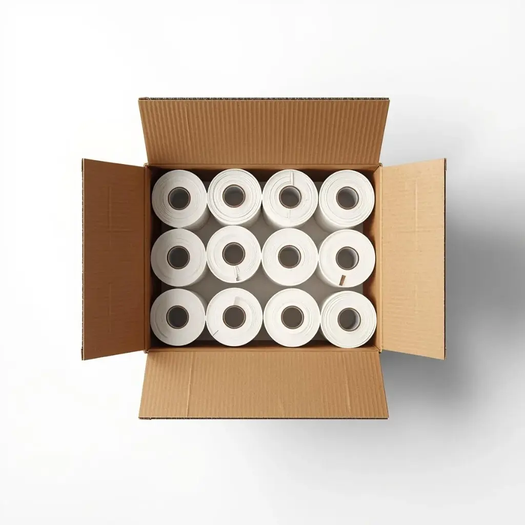 CAJA 12 ROLLOS ETIQUETAS AUTOADHESIVAS BLANCA SB 50X50 B1 S2 2000 ET/R