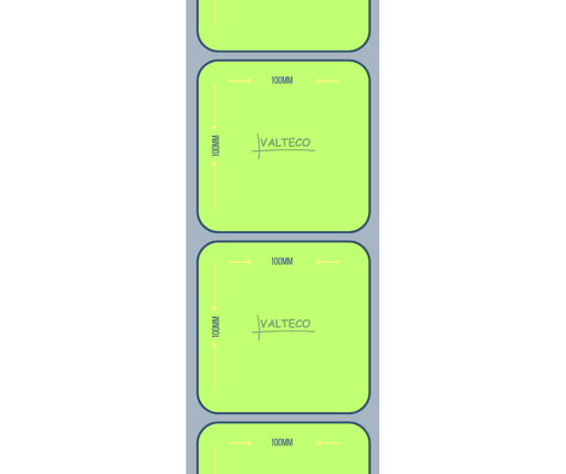 [ETVSB100x100b1s1et500] Rollo Etiquetas Autoadhesivas Verde SB 100x100 B1 S1 500 et/r