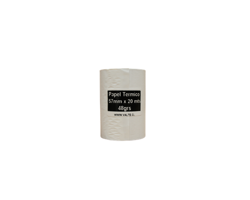 [PT57x20-48b1/2] Rollos Papel Termico 57x20 48grs buje 1/2"