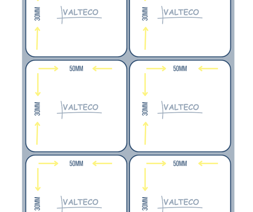 [ETSILVERPP30x50b1s1et300] Rollo Etiquetas Autoadhesivas Silver PP 30x50 B1 S1 300 et/r