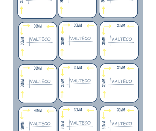 [ETBSB30x30b1s1et1700] Rollo Etiquetas Autoadhesivas Blanca SB 30x30 B1 S1 1700et/r