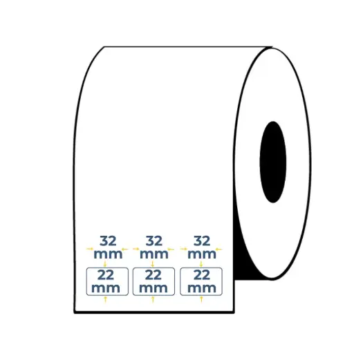 [C12-ETBSB22X32B1S3ET6600] CAJA 12 ROLLOS ETIQUETAS AUTOADHESIVAS BLANCA SB 22X32 B1 S3 6600 ET/R