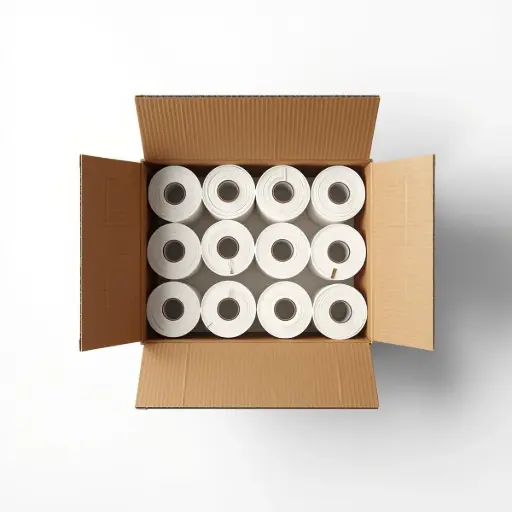 [C12-ETBSB22X32B1S3ET6600] CAJA 12 ROLLOS ETIQUETAS AUTOADHESIVAS BLANCA SB 22X32 B1 S3 6600 ET/R