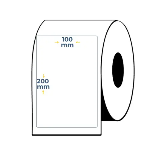 [C12-ETBSB200X100B1S1ET250] CAJA 12 ROLLOS ETIQUETAS AUTOADHESIVAS BLANCA SB 200X100 B1 S1 250 ET/R