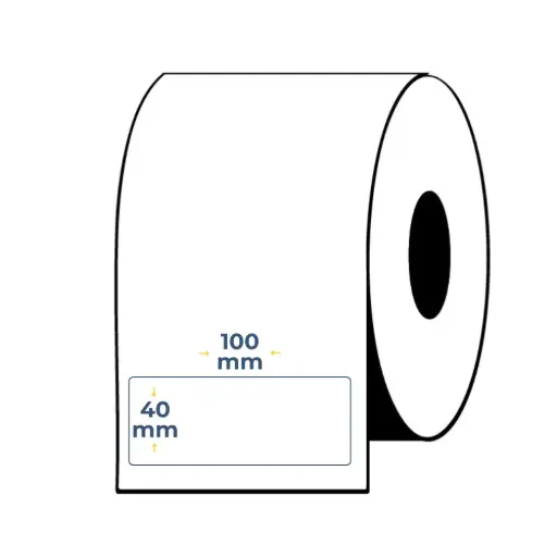 [C12-ETBSB40X100B1S1ET1300] CAJA 12 ROLLOS ETIQUETAS AUTOADHESIVAS BLANCA SB 40X100 B1 S1 1300 ET/R