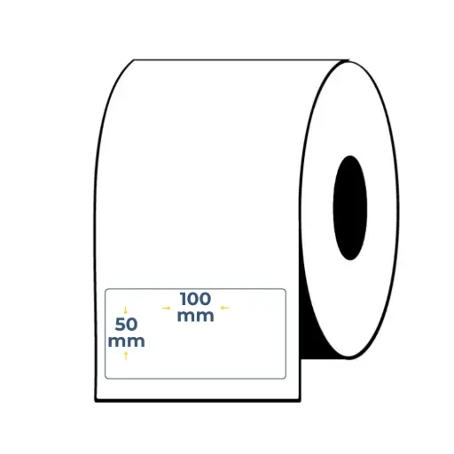 [C12-ETBSB50X100B1S1ET1000] CAJA 12 ROLLOS ETIQUETAS AUTOADHESIVAS BLANCA SB 50X100 B1 S1 1000 ET/R